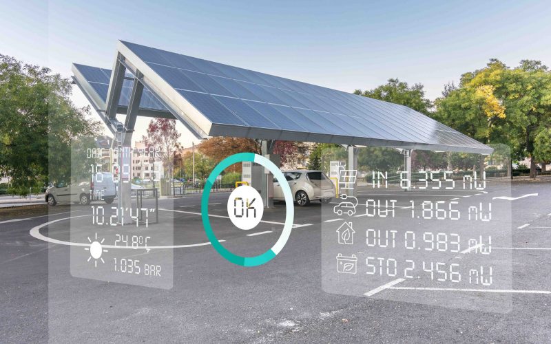 Car charging station for self-sufficient and first photovoltaic panels in Europe. It is also free. Located in La Granja de San Ildefonso (Segovia)